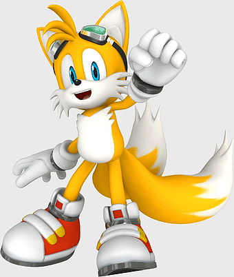 Tails, Sonic the Hedgehog, cartoon character, video game mascot, animated fox, gaming icon, Sega franchise, virtual sports athlete