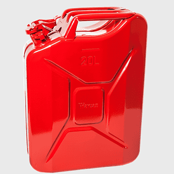red jerrycan container, gasoline fuel can, 20L plastic jerrycan, red portable fuel tank, portable diesel storage, emergency fuel container, vehicle fuel supply
