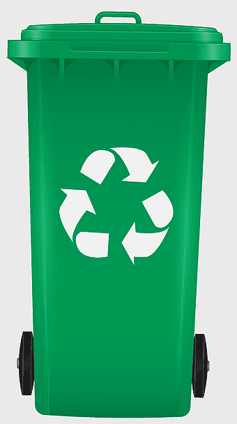 recycling bin, waste containment, green plastic bin, waste sorting, eco-friendly waste management, sustainable waste disposal, environmental recycling solutions