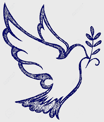 doves symbolizing Holy Spirit, espiritu santo line art, Christian peace symbols, black and white dove drawing, spiritual bird, religious iconography, sacred art illustrations
