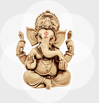 Ganesh statue, Hindu deity, elephant god, spiritual art, divine iconography, png