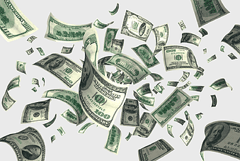 United States Dollar, flying cash, dollar sign, money, financial wealth, economic prosperity, currency exchange