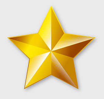 golden star, 3D star icon, symmetry design, yellow star shape, star symbol, digital art, geometric figure, shiny object