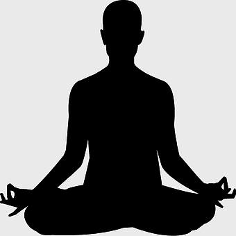 Meditation Lotus position, Buddhist Calmness, Yoga Silhouette, Mindfulness Practice, Zen Meditation Pose, Spiritual Relaxation, Chakra Alignment
