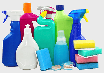 cleaning detergent bottles, plastic cleaning sprays, bleach for disinfecting, pH balanced cleaners, household cleaning supplies, eco-friendly cleaning tools, cleaning product organization