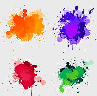paint splash illustration, multicolored abstract art, watercolor texture, color splatter design, vibrant paint splatter, artistic ink blots, creative paint patterns