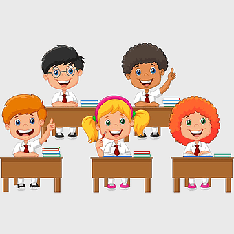 cartoon children in classroom, boy cartoon character learning, happy school children illustration, children's day classroom scene, educational cartoon visuals, playful student interactions, vibrant classroom art