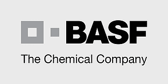 BASF logo, chemical industry branding, business foundation, BASF chemical company, industrial logo design, corporate identity, green background branding