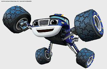 Darington Zeg, Blaze and the Monster Machines, radio-controlled car, monster truck, cartoon vehicle illustration, animated car character, children's show vehicle
