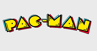 Pac-Man logo, Pac-Man World 3, arcade game branding, Pac-Man Championship Edition 2, retro gaming design, classic video game icon, pixel art style