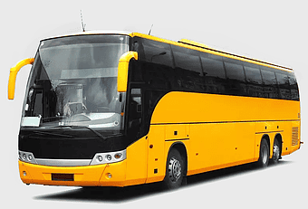 yellow and black tour bus, package tour coach, tourist sleeper bus, public transport bus service, luxury travel vehicle, group transportation options, sightseeing tour vehicle, intercity bus travel