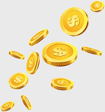 gold coins, dollar sign, currency icons, yellow money, financial assets, digital wealth, economic symbols, virtual currency