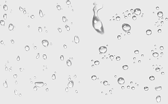 water droplets, monochrome water display, high-resolution ink droplets, glass angle symmetry, liquid art, water effects, black and white nature elements