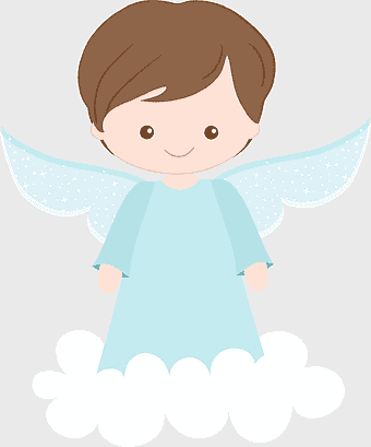 angel on clouds, cherub baptism illustration, guardian angel cartoon, child angel art, heavenly creature design, divine baby figure, spiritual character graphic