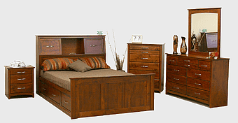 brown wooden bedroom set, antique bedroom furniture, hardwood bed frame, nightstand with drawers, cozy bedroom decor, rustic bedroom furniture, bedroom storage solutions