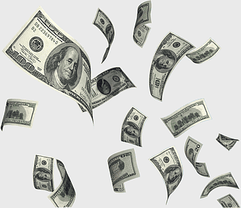 United States Dollar Flying, 100 USD Banknotes, payday loan cash, savings account finance, financial windfall, monetary success, wealth accumulation