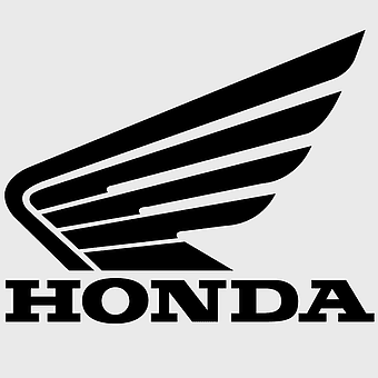 Honda motorcycle emblem, Honda CBR series logo, black and white Honda decal, Honda wing symbol, motorcycle brand icon, automotive logo design, Japanese motorcycle insignia
