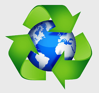 recycling symbol logo, waste hierarchy icon, green globe decal, single stream recycling, sustainable waste management, environmental conservation graphic, eco-friendly recycling emblem