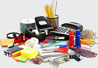 office supplies, paper clips, stationery items, organization tools, desk essentials, workspace tools, office organization products