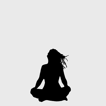 Silhouette Woman, sitting man meditation, black and white drawing, yoga pose, human figure art, contemplative pose, monochrome sketch