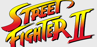 Street Fighter II logo, yellow brand design, tote bag graphic, unisex streetwear, gaming merchandise, retro video game art, iconic fighting game emblem