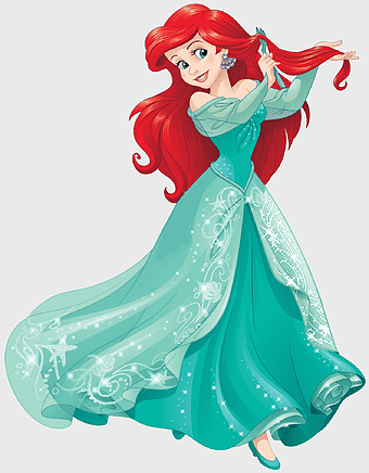 Ariel Disney Princess, Little Mermaid character, Princess Ariel costume, Disney Princess Ariel illustration, mermaid fantasy art, princess gown design, animated fairy tale character