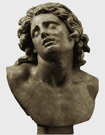 Alexander the Great bust, Hellenistic period sculpture, ancient Greek artifact, classical bronze statue, historical figure portrait, ancient civilization art, marble head carving