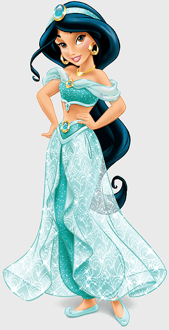 Princess Jasmine Disney, Aladdin character design, whole new world costume, Disney Princess Jasmine outfit, Arabian princess fashion, magical fairy tale attire, enchanting royal dress