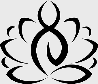 Lotus position Zen, Nelumbo nucifera symbol, Buddhist meditation icon, black and white lotus art, spiritual flower design, minimalist Zen artwork, sacred geometry symbol