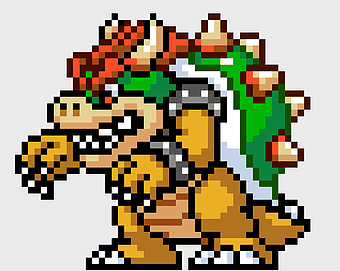 Super Mario Maker Bowser, Super Mario World Bowser, Super Mario Bros. 3 Bowser, Nintendo 3DS Mario Games, Pixel Art Bowser, Retro Gaming Characters, Classic Mario Villains