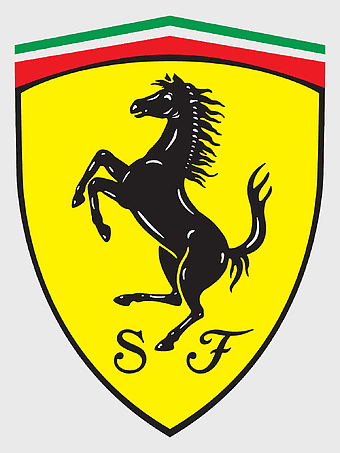 Ferrari 458 logo decal, Ferrari emblem sticker, Scuderia Ferrari crest, Ferrari horse symbol, Italian sports car branding, automotive logo design, luxury car insignia