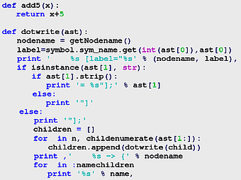 Python code snippet, blue text syntax, computer programming diagram, parallel programming language, software development environment, coding tutorial guide, script language implementation