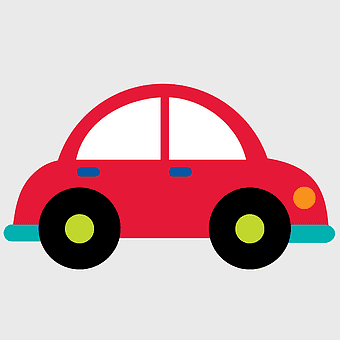 cartoon car transport, pink and yellow vehicle, child-friendly automotive design, simple car drawing, playful car illustration, colorful car icon, fun transportation graphic