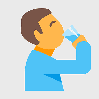 man drinking water illustration, drinking water icon, purified water consumption, carbonated water benefits, hydration health benefits, beverage consumption habits, water intake illustration