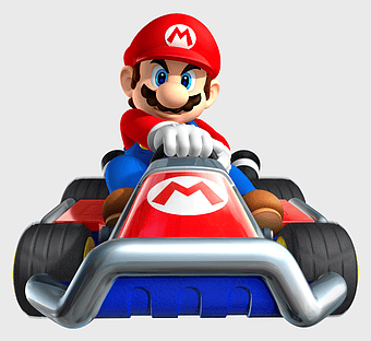 Mario Kart 7, Mario Bros racing, Nintendo 3DS game, Super Mario Kart vehicle, Mario karting adventure, gaming character art, cartoon racing series