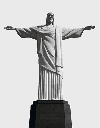 Christ the Redeemer statue, Rio de Janeiro landmark, New7Wonders of the World monument, Brazil religious icon, iconic sculpture art, monumental religious figure, Corcovado mountain symbol
