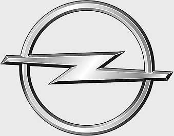 Opel logo emblem, black and white car brand, General Motors product design, Opel Corsa symbol, automotive emblem design, logo illustration, monochrome automotive icon
