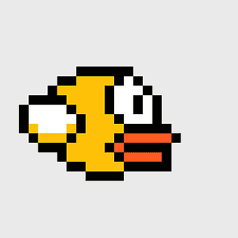 Flappy Bird Pixel Art, Minecraft Xbox 360 Game Art, Flappy Hipster Bird Pixel, Pixel Art Bird Logo, Retro Gaming Art, Indie Game Graphics, Pixel Character Design