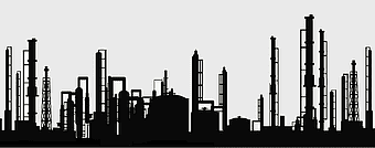 factory pipe silhouette, industrial production facility, refinery plant outline, industrial pipe structure, manufacturing plant skyline, industrial skyline illustration, factory infrastructure design