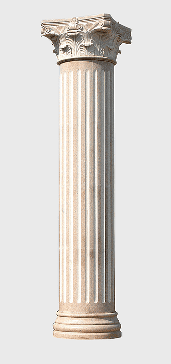 corinthian pillar, ancient greek architecture, marble column, classical style, ornate capital, vertical support, historical monument