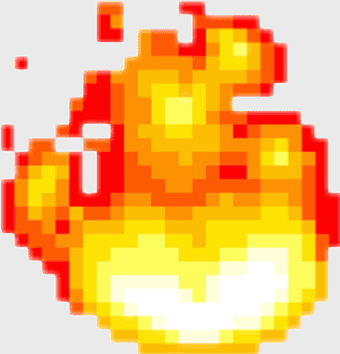 8-bit fire art, pixelated flame design, retro gaming visuals, orange and yellow pixel fire, digital fire illustration, pixel art flame effect, vintage game graphics