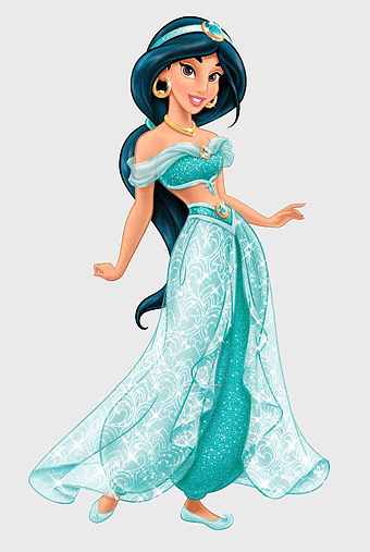 Disney Princess Jasmine illustration, Princess Jasmine costume design, Aladdin character art, Disney Princess Jasmine figurine, cartoon princess attire, animated royal character, fantasy princess outfit