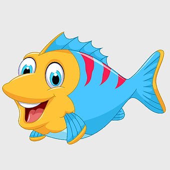 cartoon fish character, marine fish illustration, cute yellow fish, cartoon marine life, underwater cartoon creature, playful fish art, vibrant sea creature