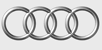 Audi logo, Audi Quattro emblem, car dealership branding, vehicle logo design, automotive symbol, luxury car insignia, four rings iconography