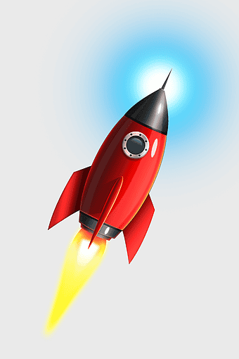 Rocket Spacecraft Icon, cartoon rocket launch, small rocket vehicle, science and technology rocket, space exploration icon, futuristic spacecraft design, animated space travel illustration