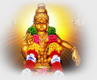 Sabarimala Ganesha Ayyappan, Hindu deity illustration, Mahadeva Harivarasanam, devotional Song, divine iconography, spiritual art, religious symbolism