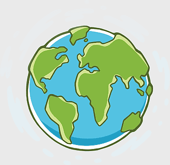 Earth Drawing, globe illustration, world map art, cartoon planet, environmental art, sustainable living, eco-friendly design