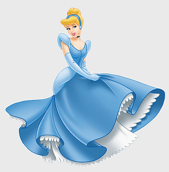 Cinderella Disney character, Cinderella blue dress, Cinderella fairy tale, Cinderella princess, Disney princess illustration, royal ball gown, magical transformation scene