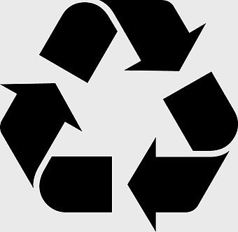 recycling symbol logo, monochrome waste icon, black and white recycling bin, circular recycle symbol, sustainable waste management, eco-friendly packaging, environmental conservation efforts