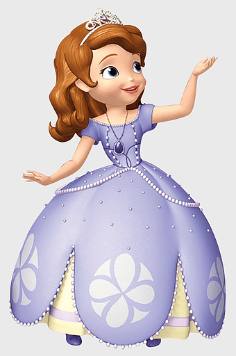 Sofia the First, princess Sofia, purple princess dress, Disney princess, Sofia character, png